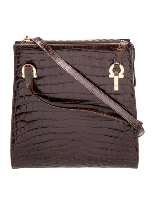 Ferragamo Alligator Shoulder Bag
