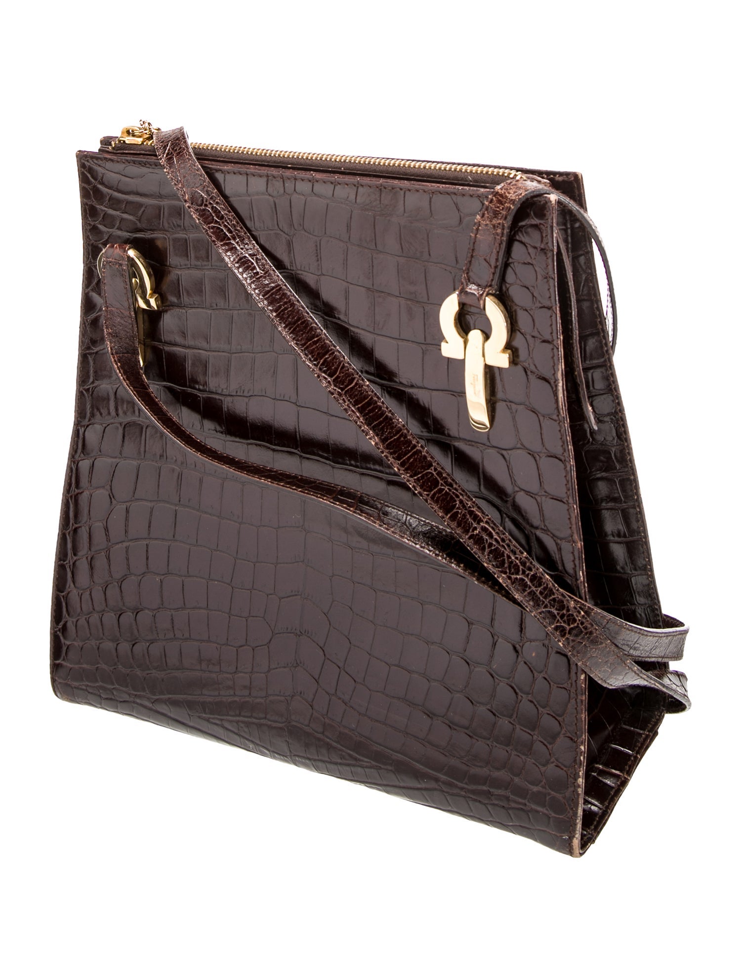 Ferragamo Alligator Shoulder Bag