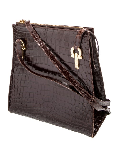 Ferragamo Alligator Shoulder Bag
