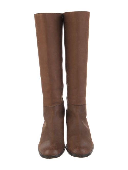Ferragamo Leather Riding Boots
