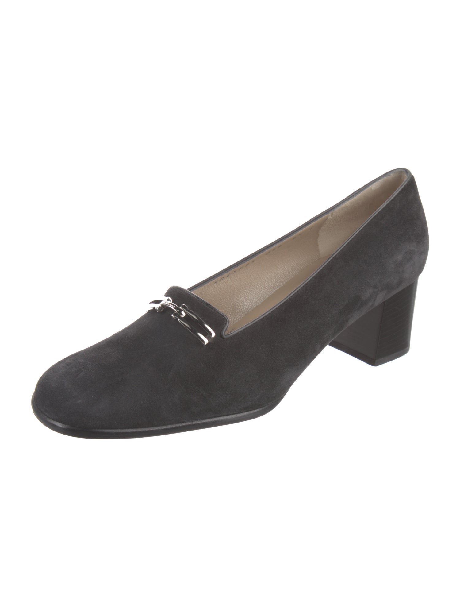 Ferragamo Vara Bow Accent Suede Pumps