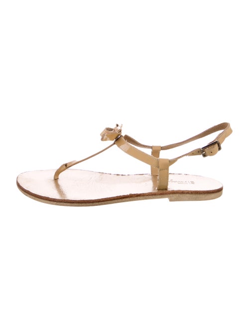 Ferragamo Leather T-Strap Sandals
