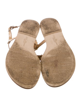 Ferragamo Leather T-Strap Sandals