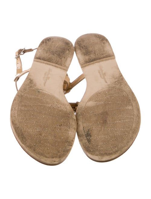 Ferragamo Leather T-Strap Sandals