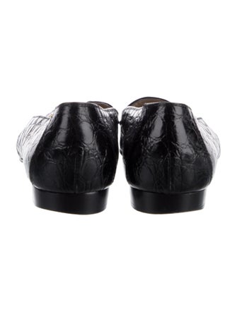 Ferragamo Gancini Logo Embossed Leather Loafers