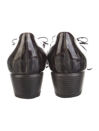 Ferragamo Patent Leather Animal Print Flats