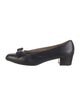 Ferragamo Vara Bow Accent Leather Flats