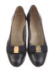 Ferragamo Vara Bow Accent Leather Flats