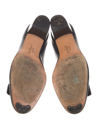 Ferragamo Vara Bow Accent Leather Flats