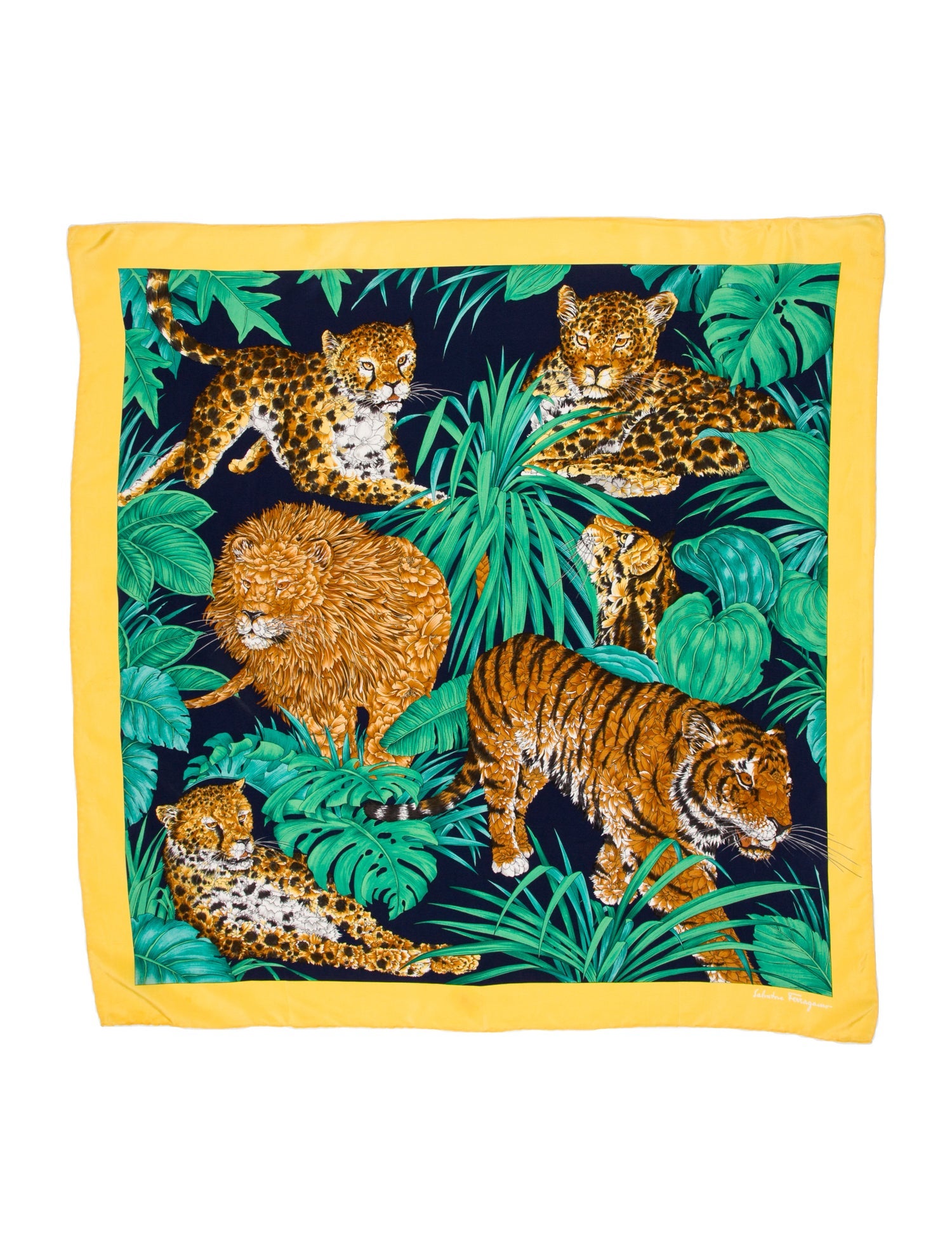 Salvatore Ferragamo Silk Printed Scarf