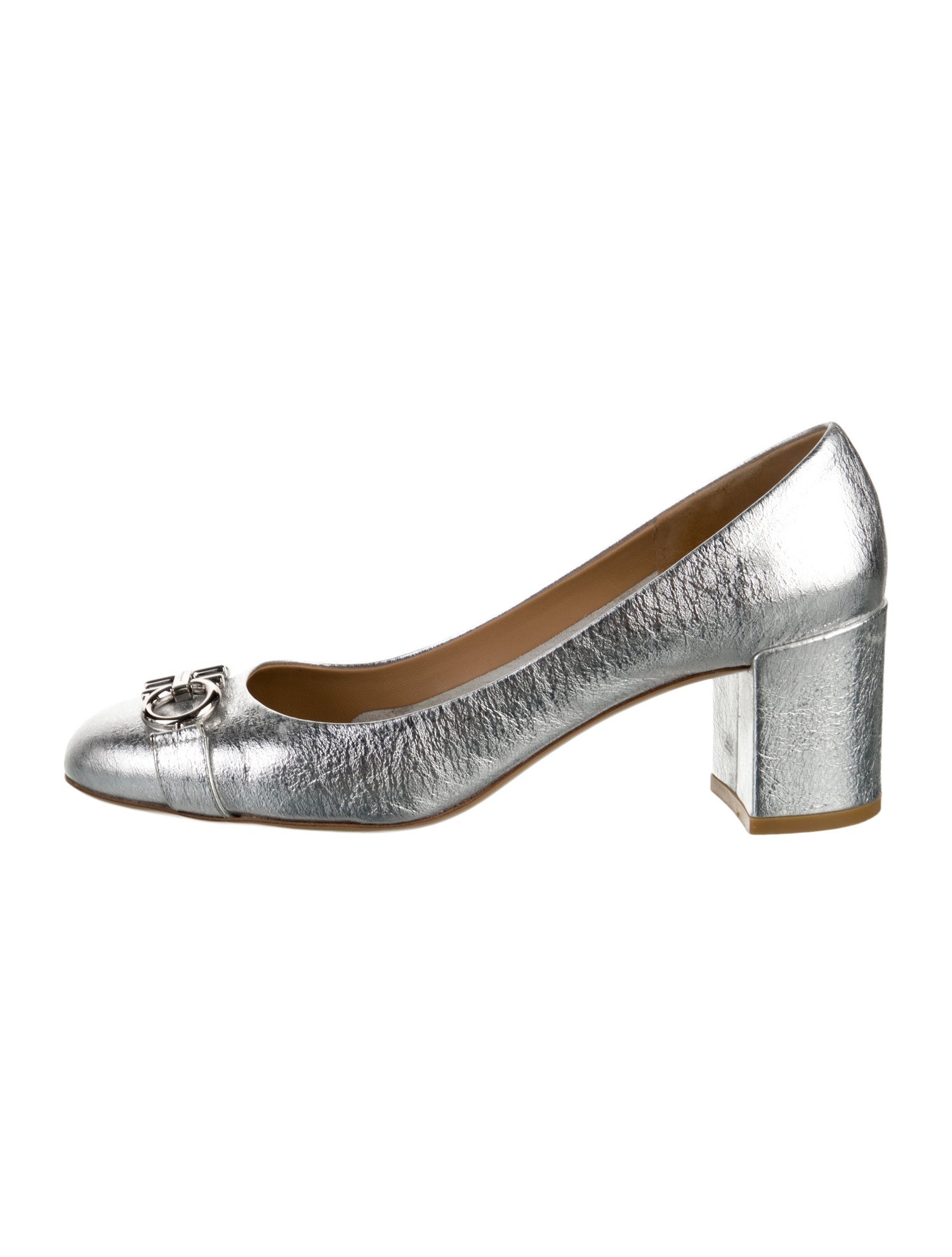 Ferragamo Gancini Logo Leather Pumps