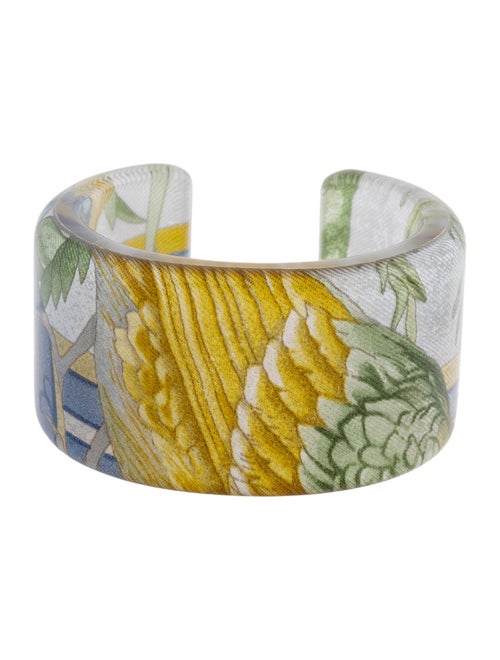 Ferragamo Resin & Fabric Cuff Bracelet