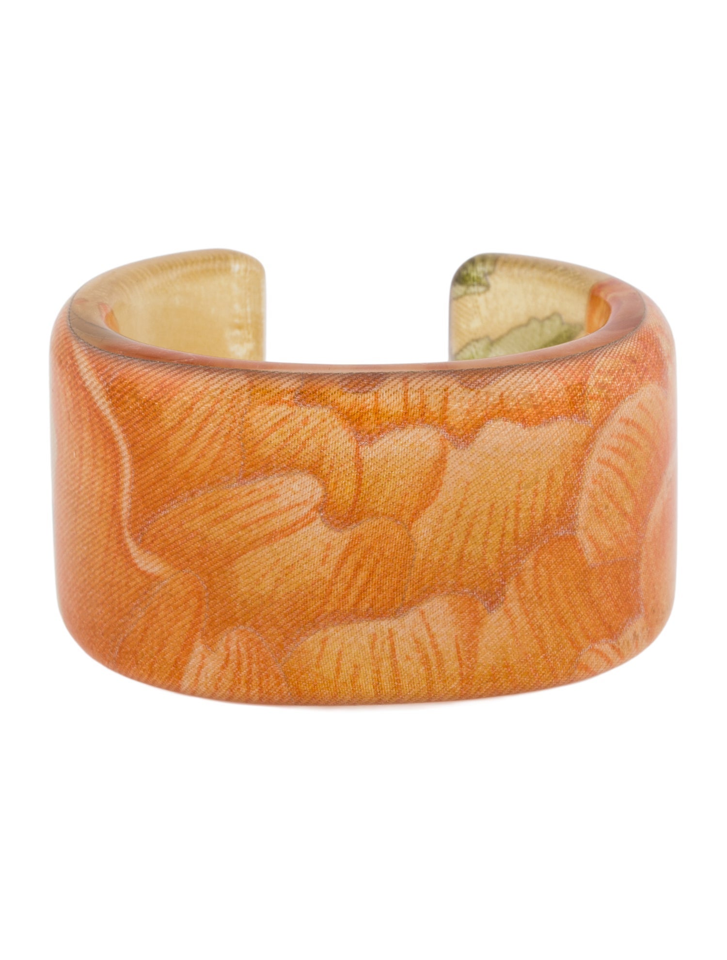 Ferragamo Resin & Fabric Cuff Bracelet