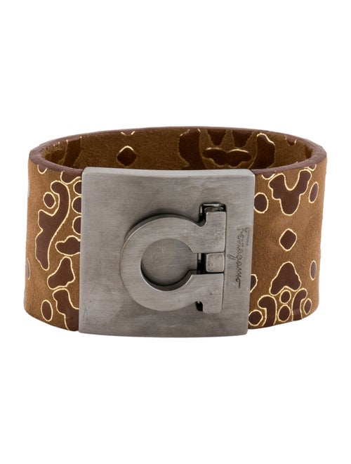 Ferragamo Leather Gancini Bracelet