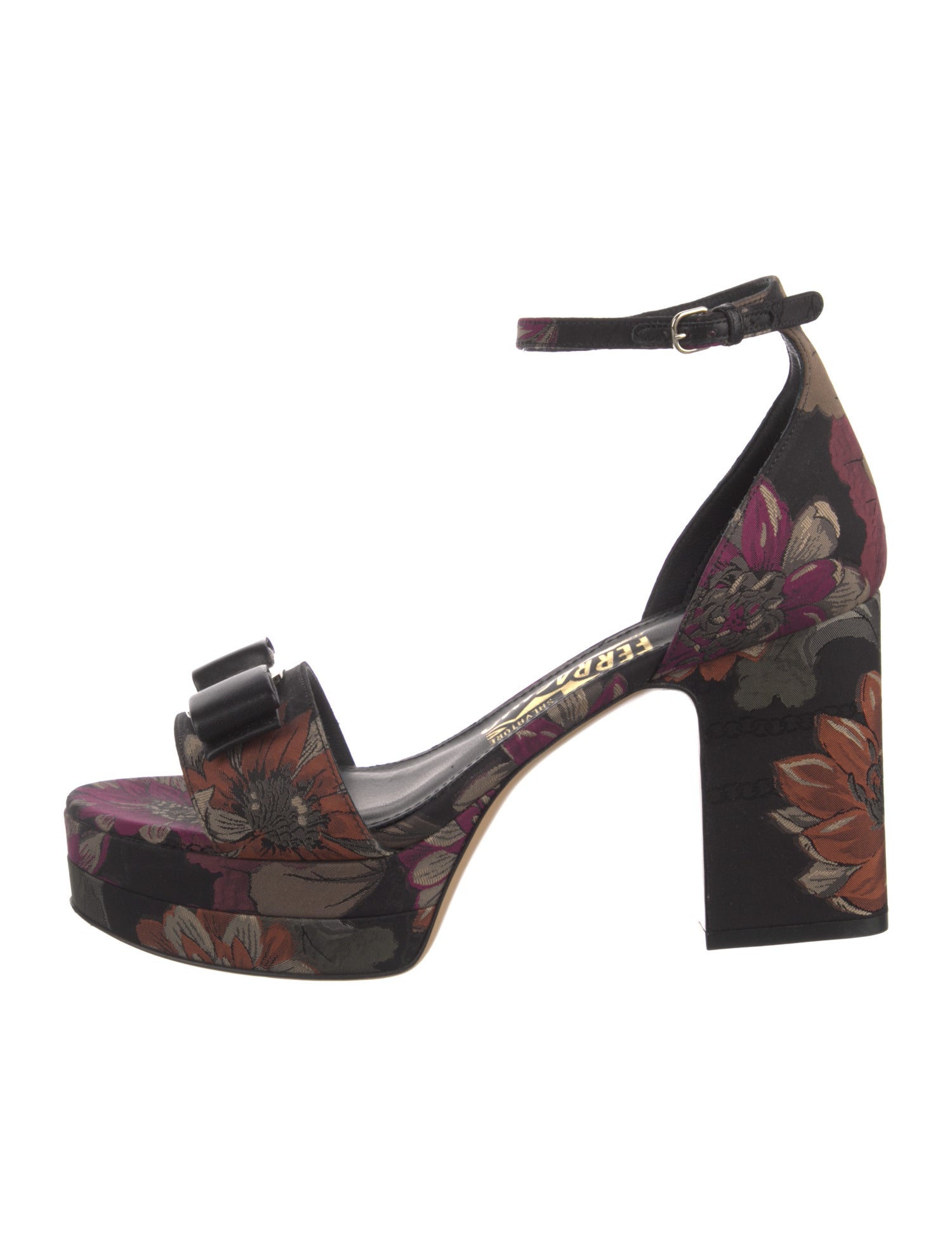 Ferragamo Printed Bow Accents Sandals
