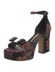 Ferragamo Printed Bow Accents Sandals