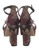 Ferragamo Printed Bow Accents Sandals