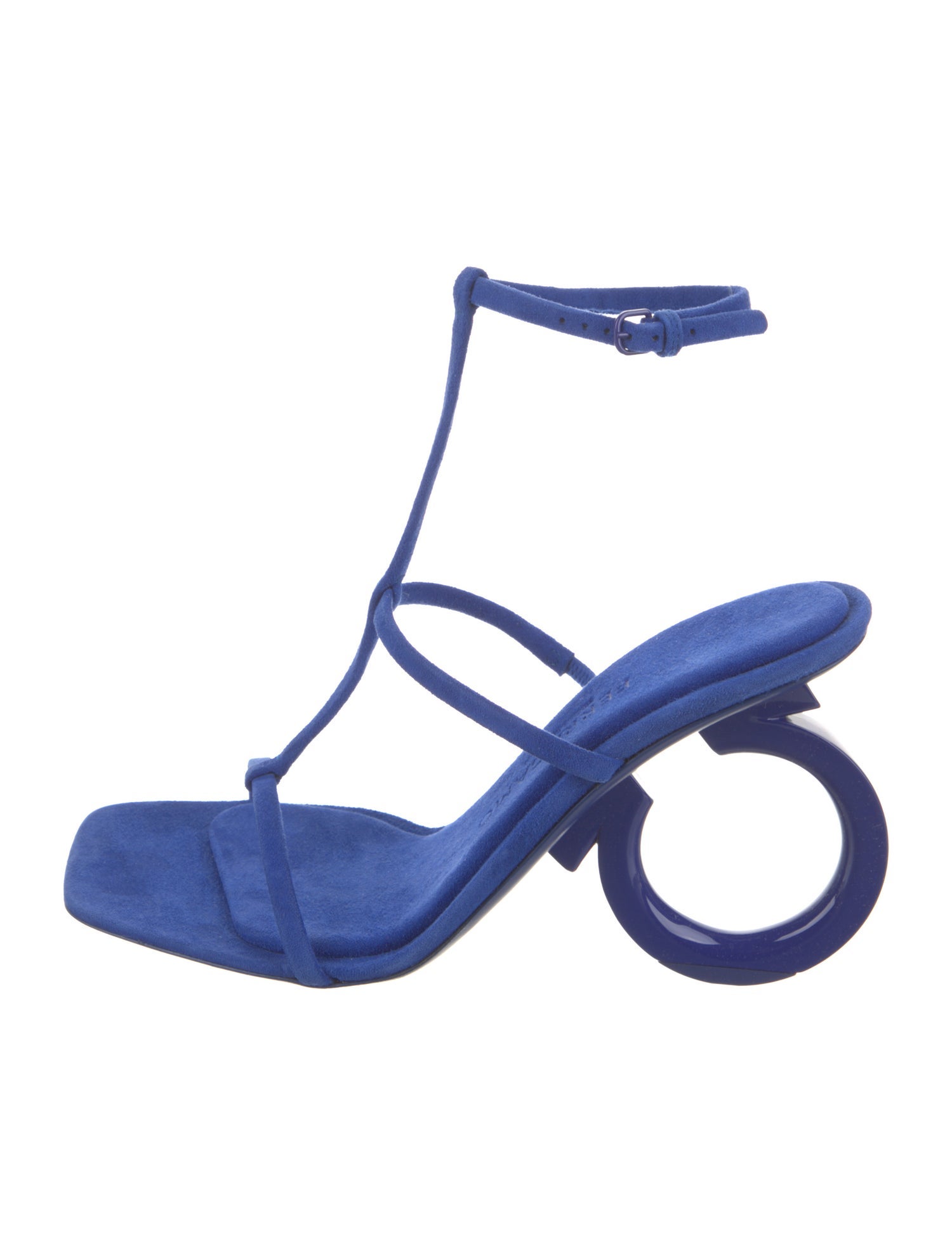 Ferragamo Suede T-Strap Sandals