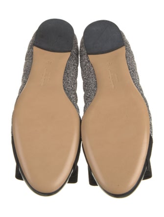 Ferragamo Vara Bow Accent Glitter Ballet Flats