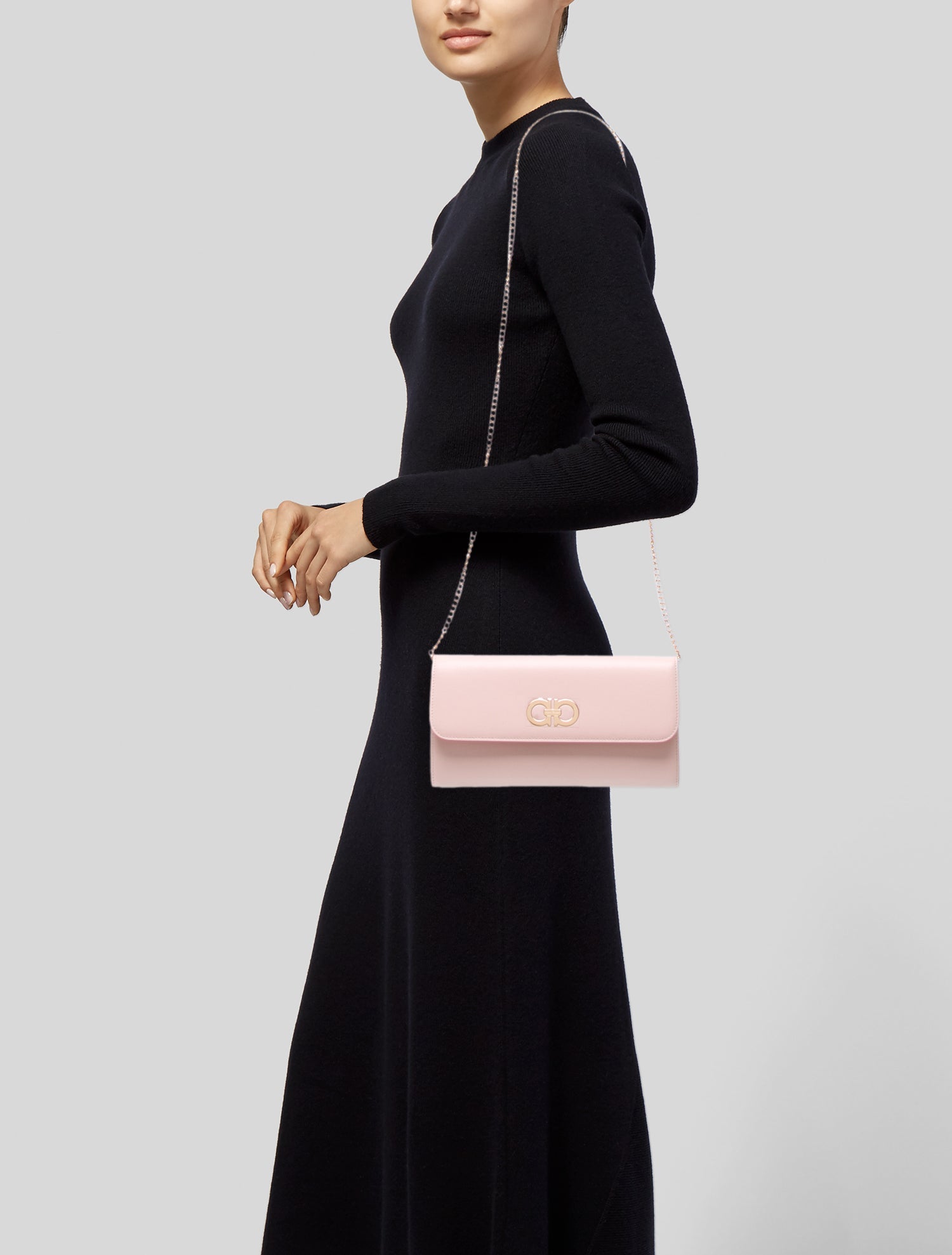 Ferragamo Leather Clutch