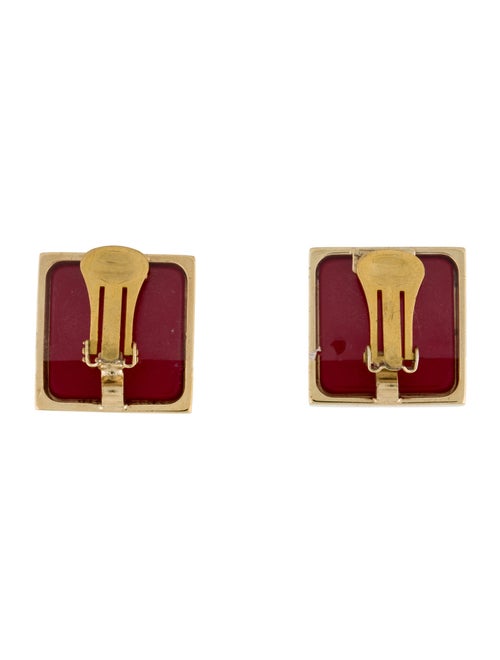 Ferragamo Resin Clip-On Earrings