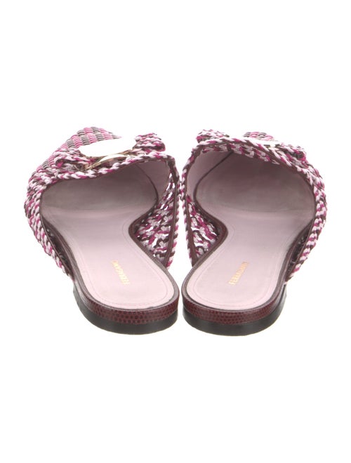 Ferragamo Plaid Print Mules