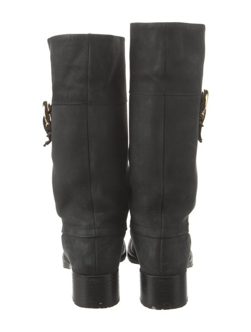 Ferragamo Leather Moto Boots