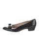 Ferragamo Patent Leather Bow Accents Pumps