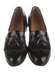 Ferragamo Leather Tassel Accents Loafers