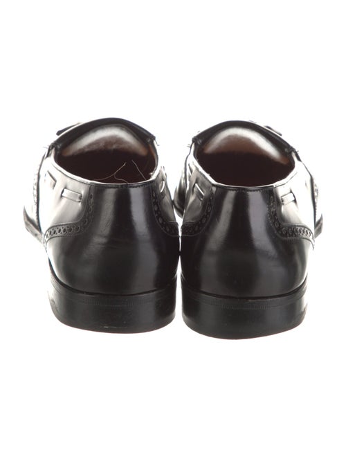 Ferragamo Leather Tassel Accents Loafers