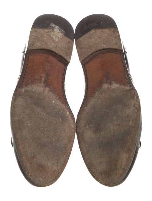 Ferragamo Leather Tassel Accents Loafers