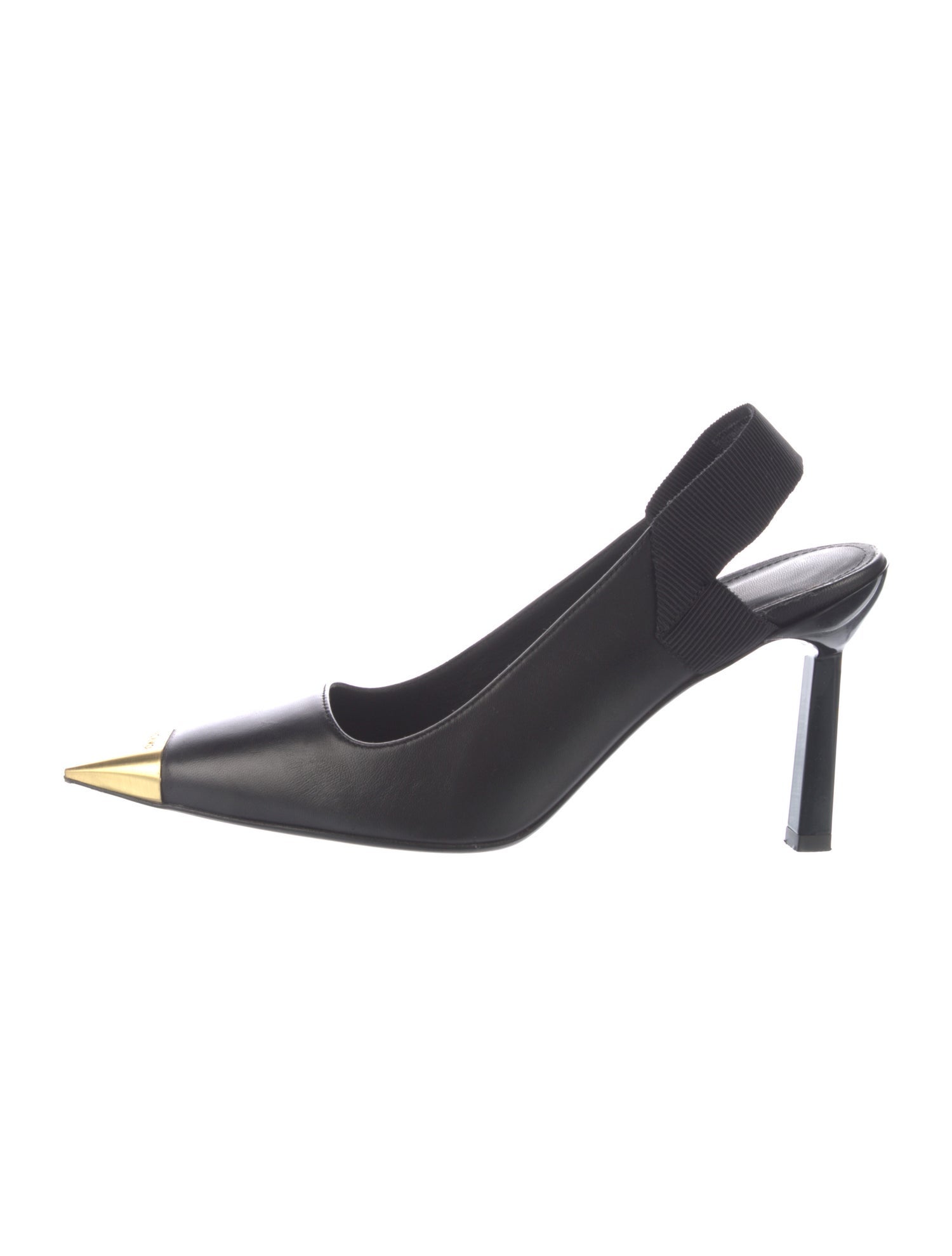 Ferragamo Leather Bow Accents Slingback Pumps