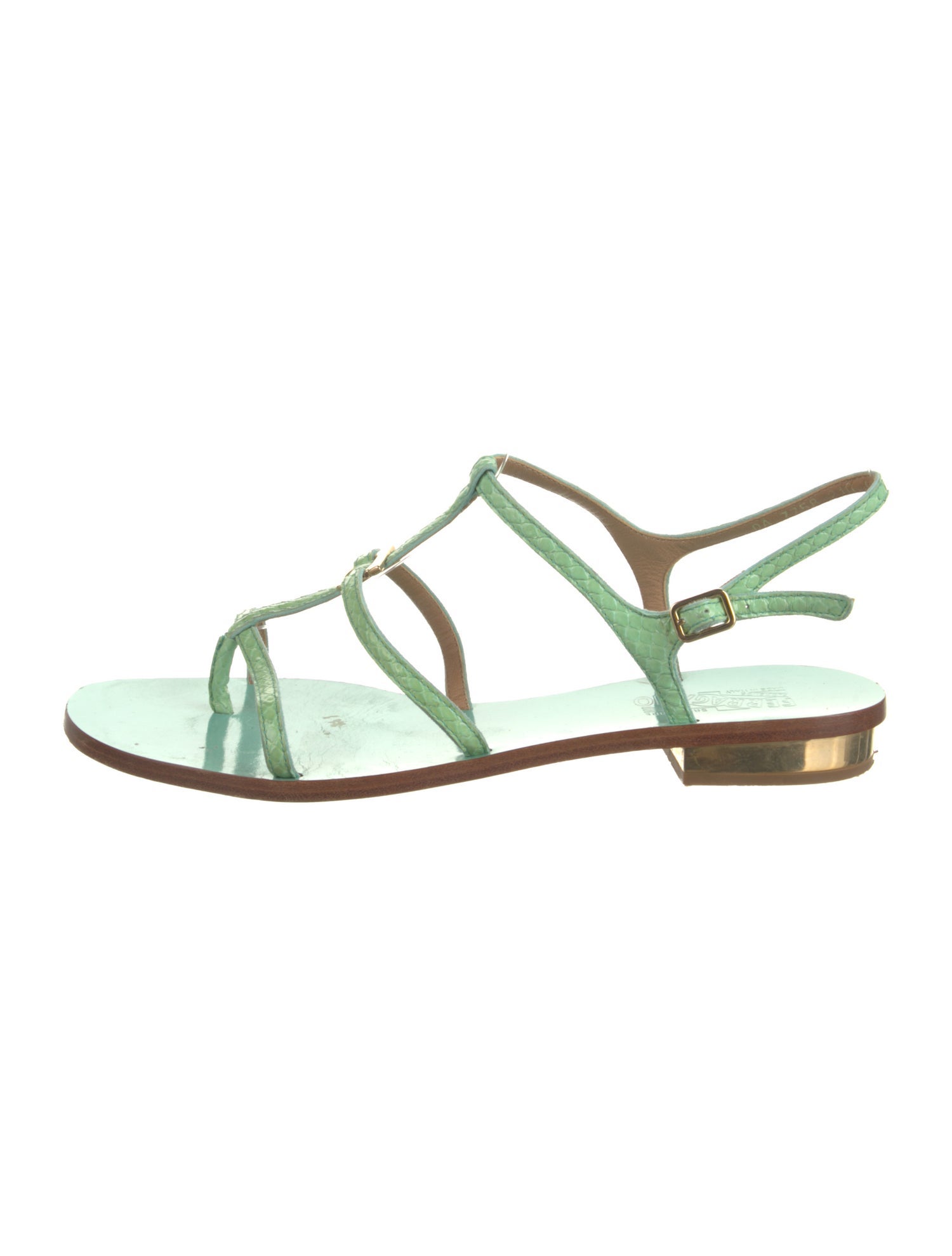 Ferragamo Snakeskin T-Strap Sandals
