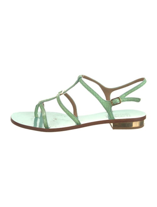 Ferragamo Snakeskin T-Strap Sandals