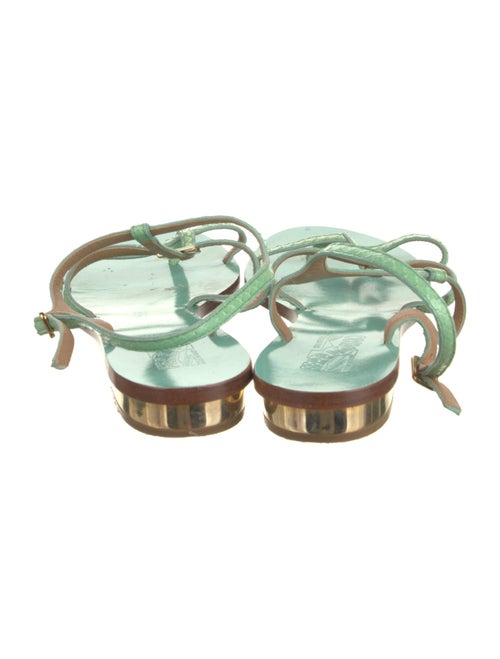 Ferragamo Snakeskin T-Strap Sandals