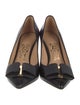 Ferragamo Leather Bow Accents Pumps