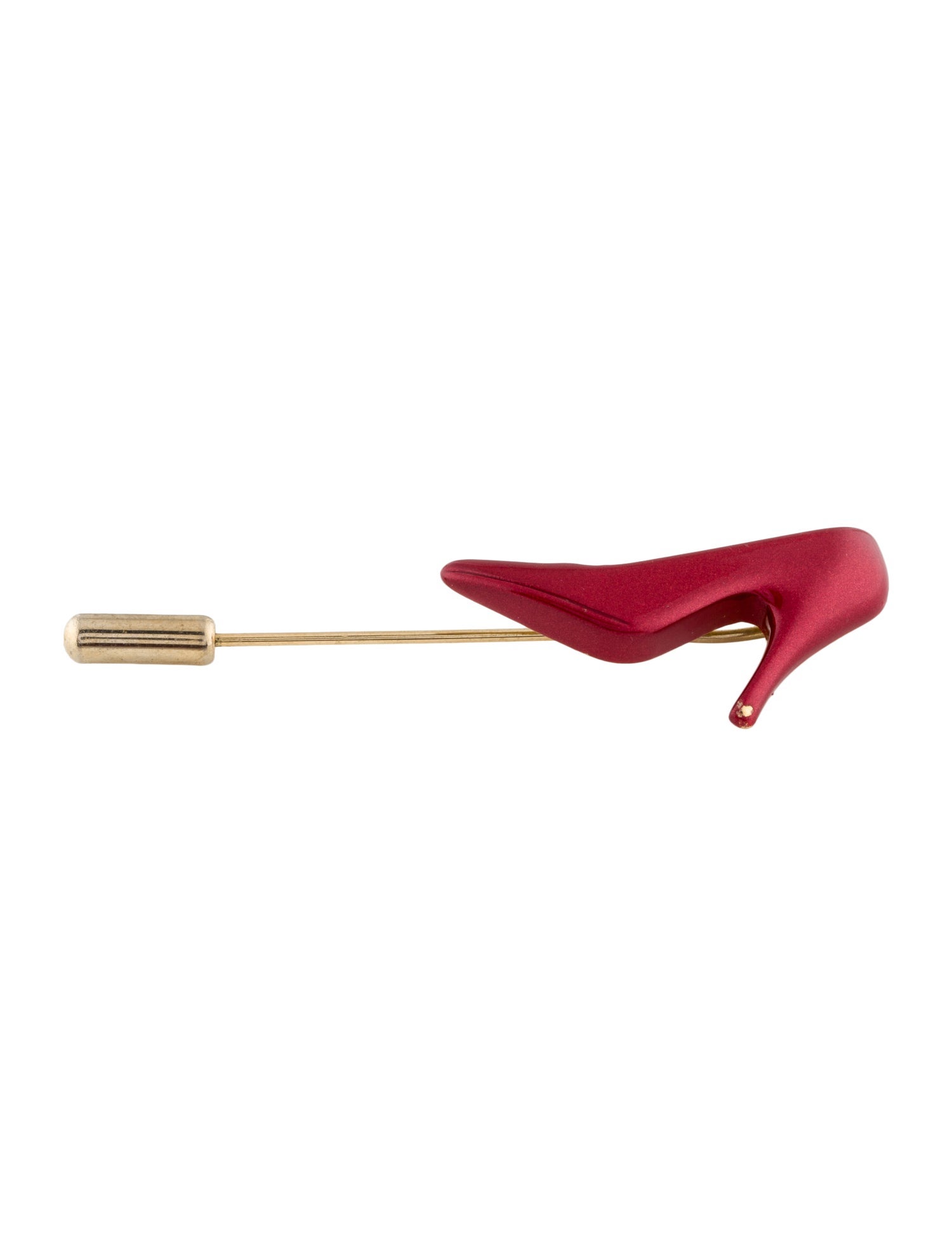 Ferragamo Vintage Enamel High Heeled Lapel Pin Brooch