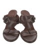 Ferragamo Leather T-Strap Sandals