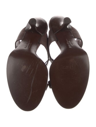 Ferragamo Leather T-Strap Sandals