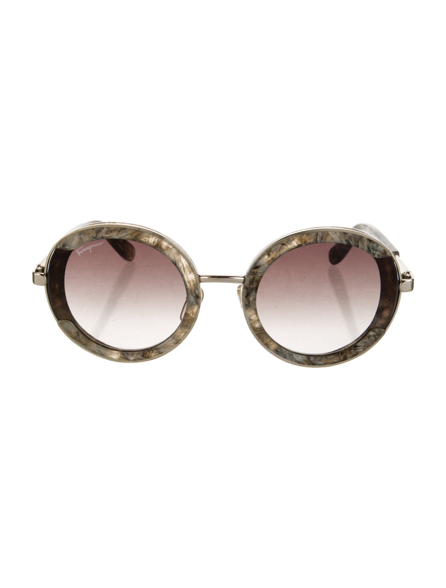 Ferragamo Round Gradient Sunglasses