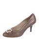 Ferragamo Embossed Leather Pumps