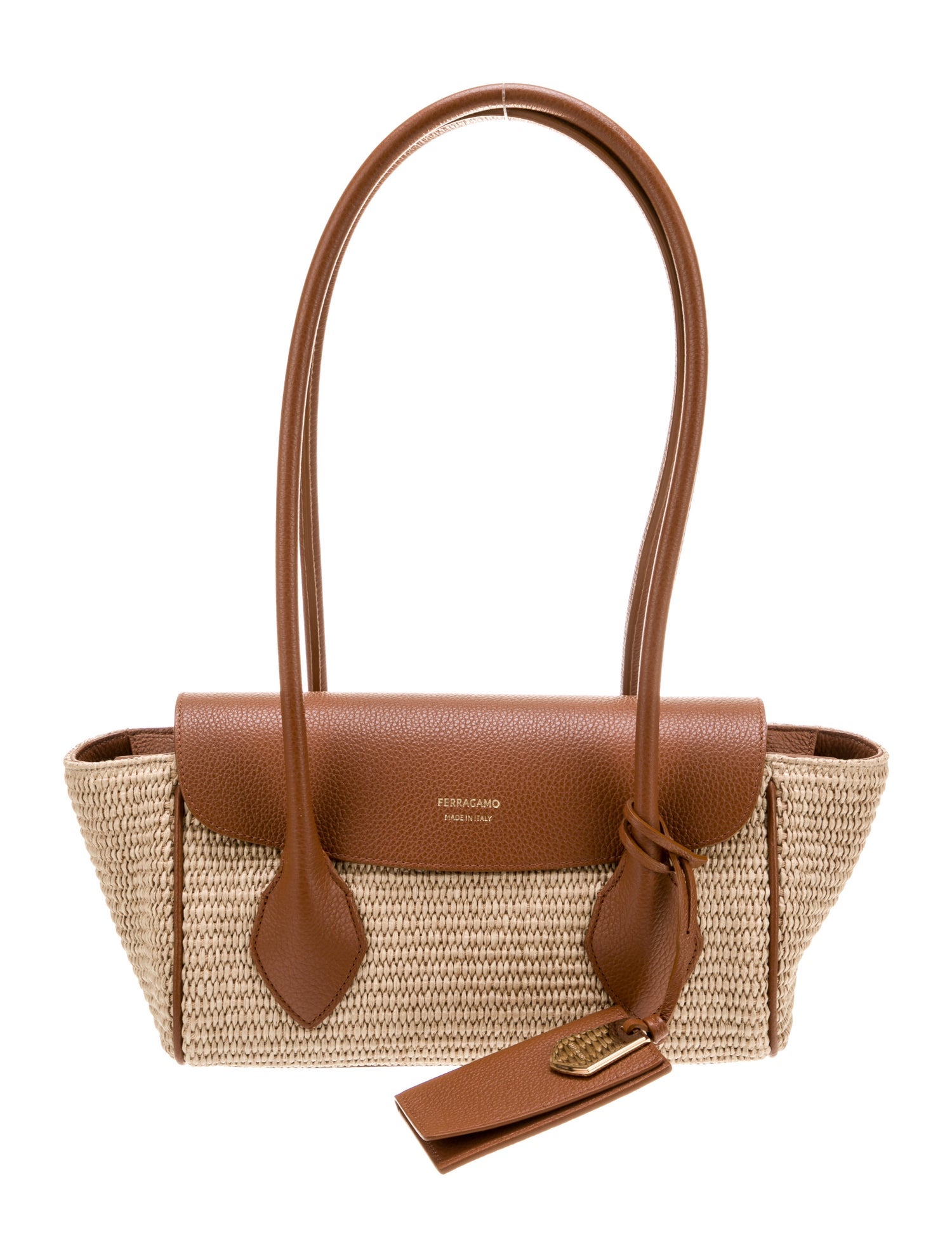 Ferragamo Straw Shoulder Bag