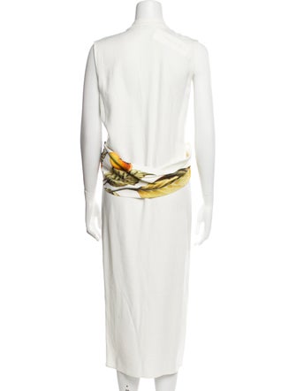 Ferragamo V-Neck Long Dress