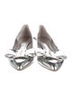 Ferragamo Patent Leather Bow Accents Ballet Flats
