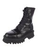 Ferragamo Leather Combat Boots