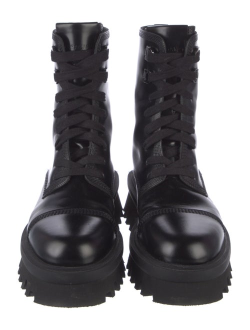 Ferragamo Leather Combat Boots
