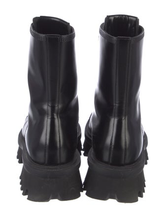 Ferragamo Leather Combat Boots