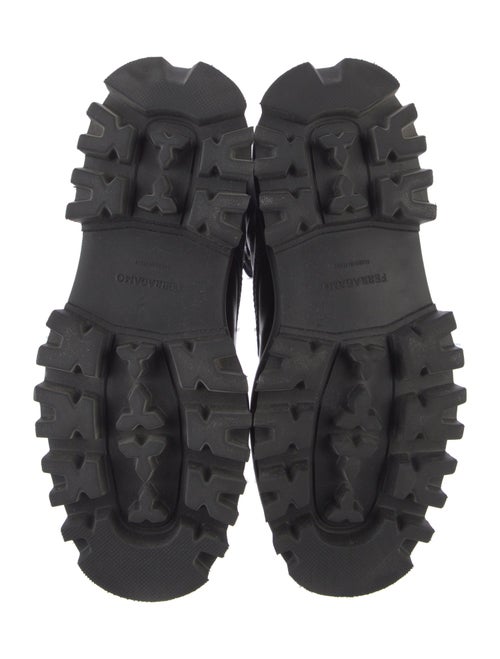 Ferragamo Leather Combat Boots