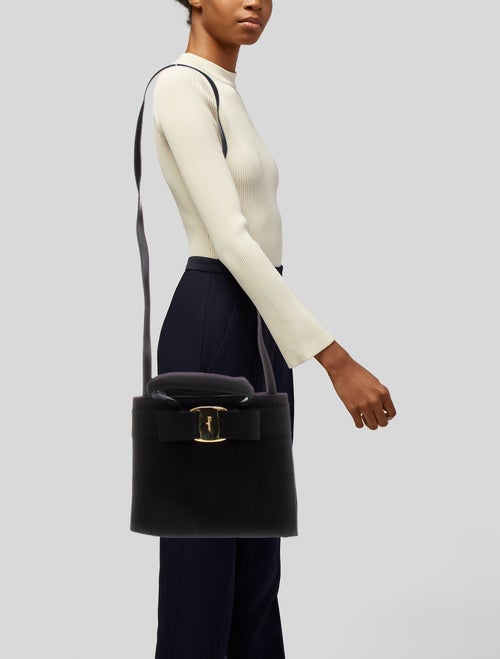 Ferragamo Vara Bow Top Handle Bag
