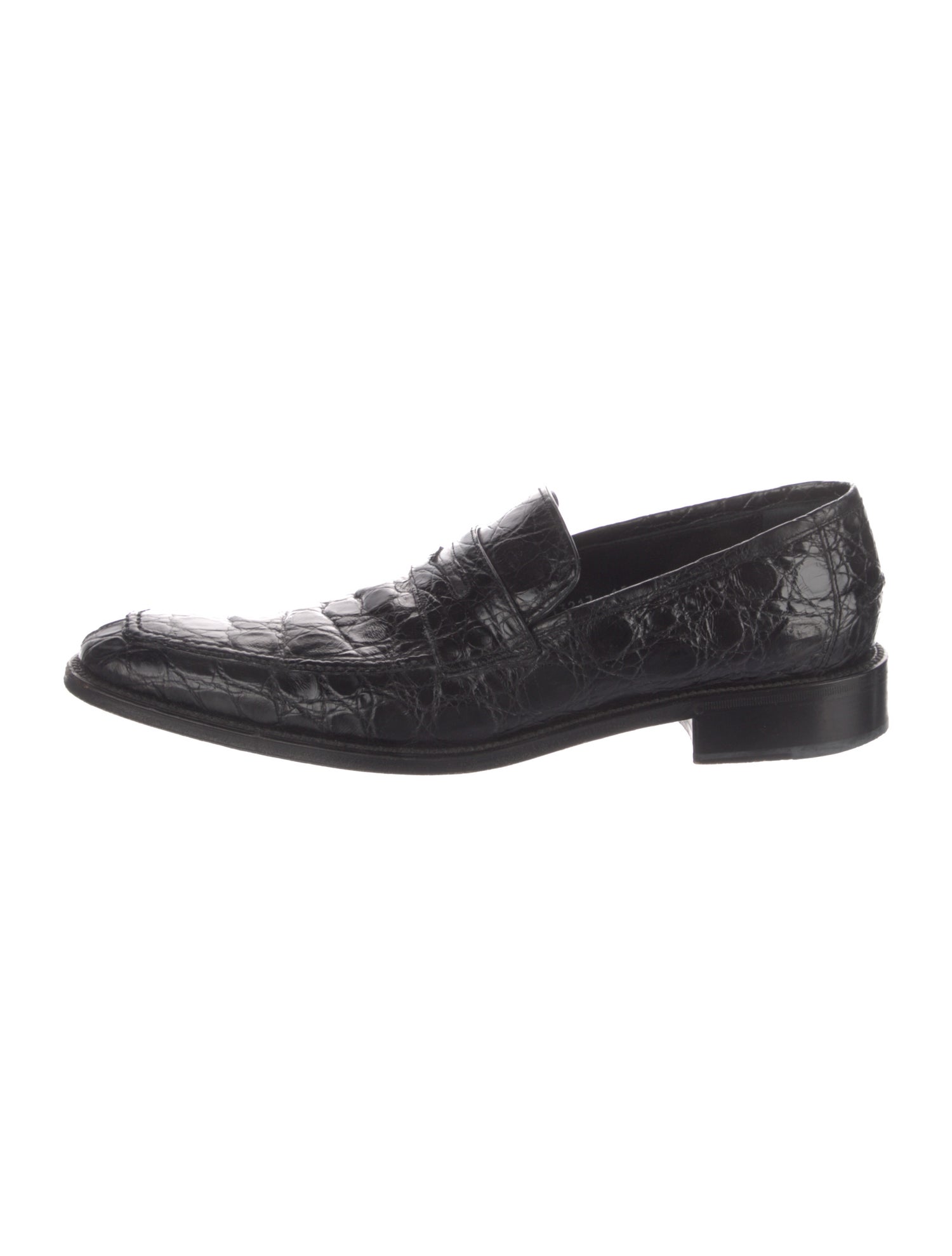 Ferragamo Crocodile Dress Loafers